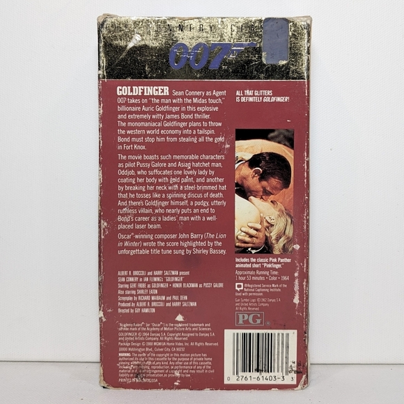 James Bond 007 Goldfinger (1964) VHS cassette movie - Picture 2 of 4
